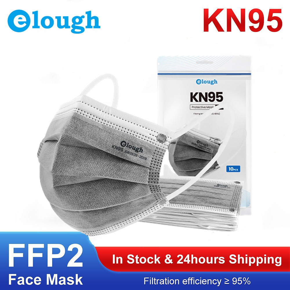 10-200pcs Gray KN95 Certificate Activated Carbon Masks 5 Layers CE FFP2 Disposable Face Mask KN 95 Mascarillas FPP2 FFP2mask