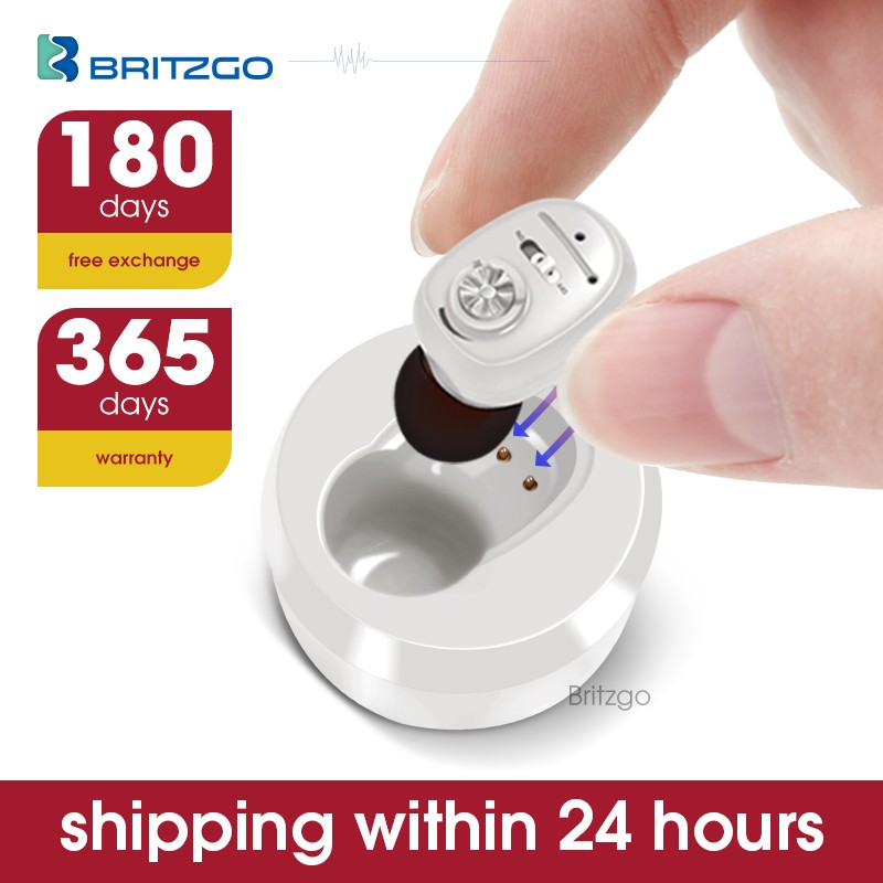 Brizgo Rechargeable Hearing Aid Digital Invisible Amplifier For Deafness Elderly Precise Ears Wireless Powerful Hearing Aids