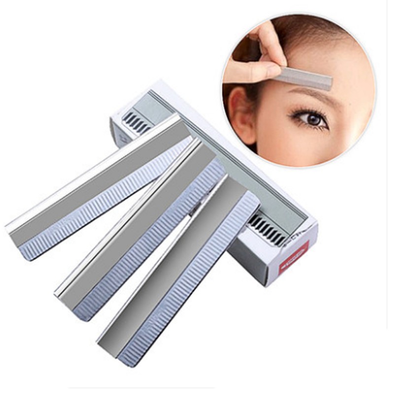 10pcs/1pack Eyebrow Trimmer Razor Blade Stainless Steel Microblading Eyebrow Knife For Permanent Makeup Eyebrow Tattoo Beauty Tool