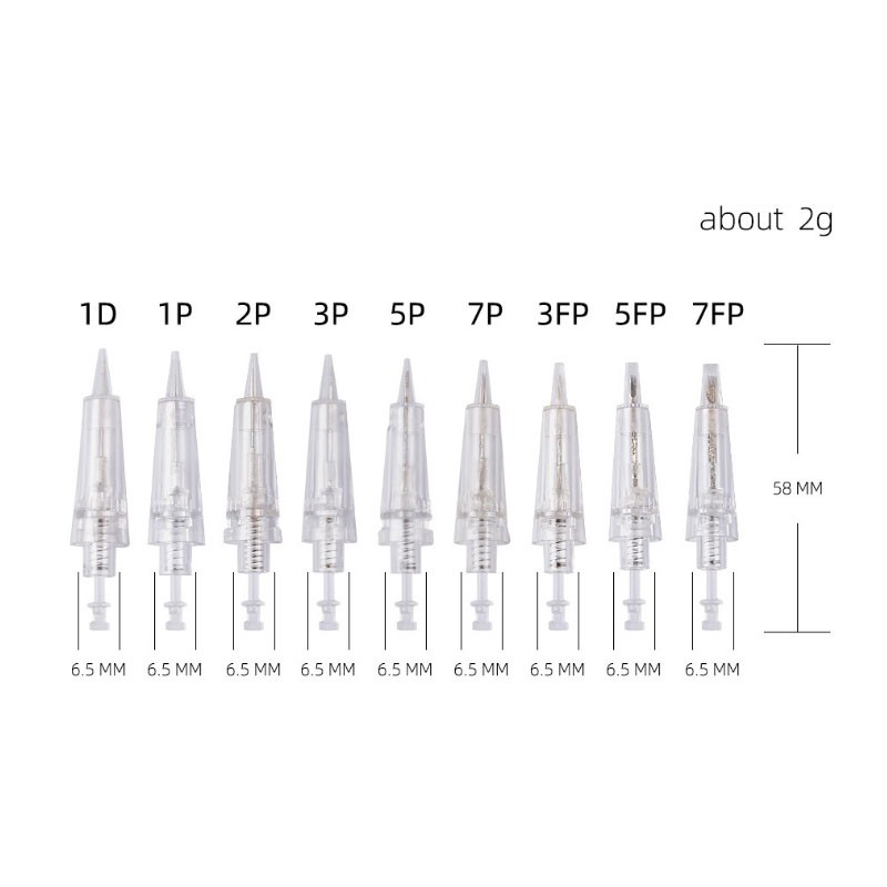 10pcs 1RL/3RL/5RL/7RL/5F/7F 10pcs Needle Cartridge for Permanent Makeup Machine - Ombre Powder Eye Brow Shading Lip Eyelet