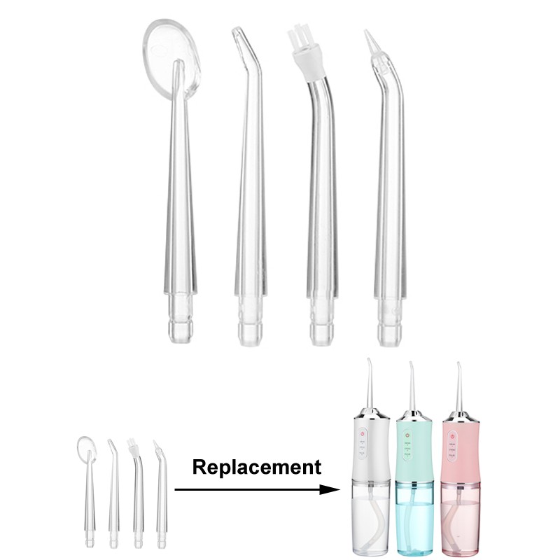 4pcs/set Dental Mouth Replacement Irrigation Nozzles Dental Water Jet Nozzles Pick Water Mouth Worm Oral Replacement