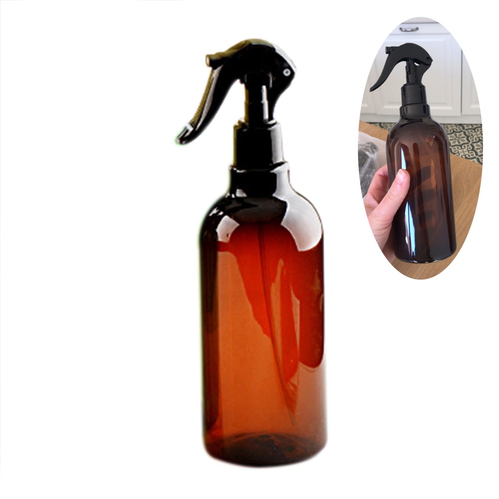 Brown 500ml Amber PET Spray Bottles Empty Essential Oil Atomizer Head Aromatherapy Perfume Refillable Bottle Free Shipping