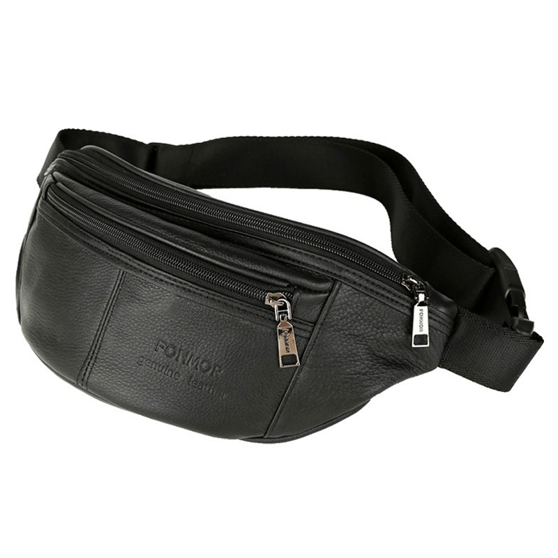 Men's Genuine Leather Fanny Pack, Men's Fanny Pack, Phone Bag, Men's Small Waist Bag