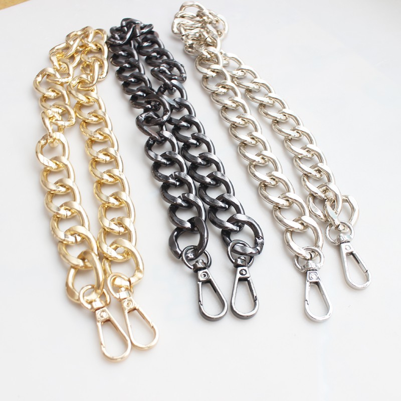 30/60/100cm Resin Replacement Chain Detachable Parts Gold Strap Women Shoulder Handle Square Chain Woman Bag Accessories