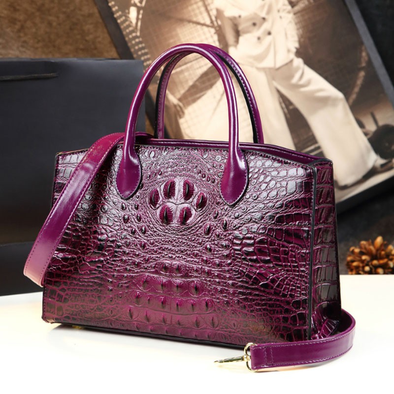 High quality luxury handbags for women, high quality crocodile pattern handbag