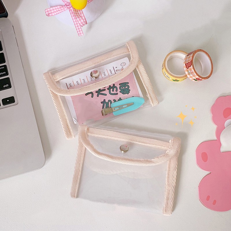 Bag Purse Card Pouch Organizer Case Purse Transparent Card Holder Credit Card Holder Makeup Storage Transparent Cosmetic Bag