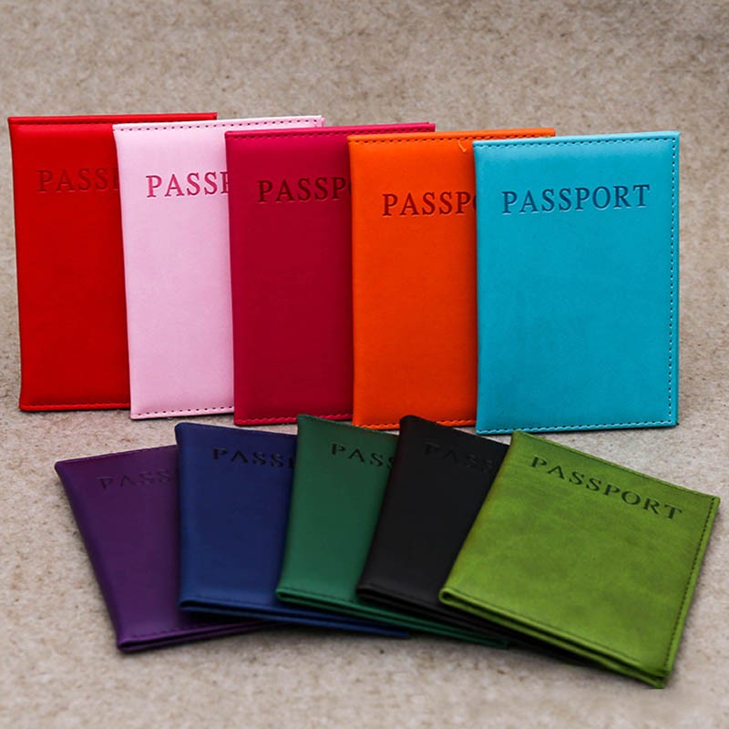 New Fashion PU Women's Passport Holder Couple Models Girls Passport Cover Unisex Card Case Man Card Holder