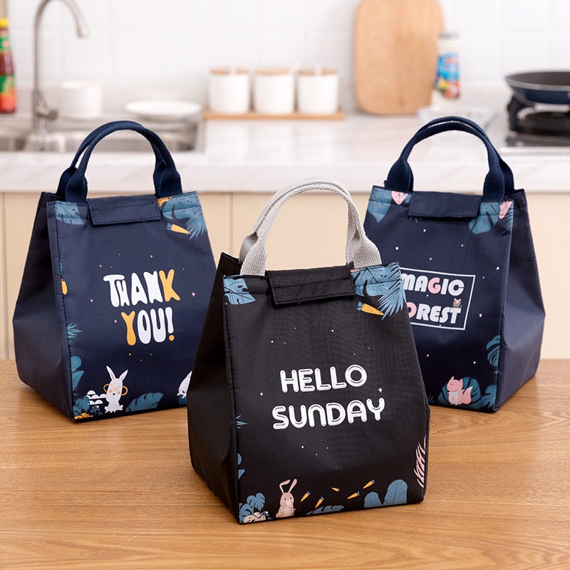 Cartoon fresh tote bag food waterproof insulation bag portable durable thick cooler bag Oxford multifunctional household supplies