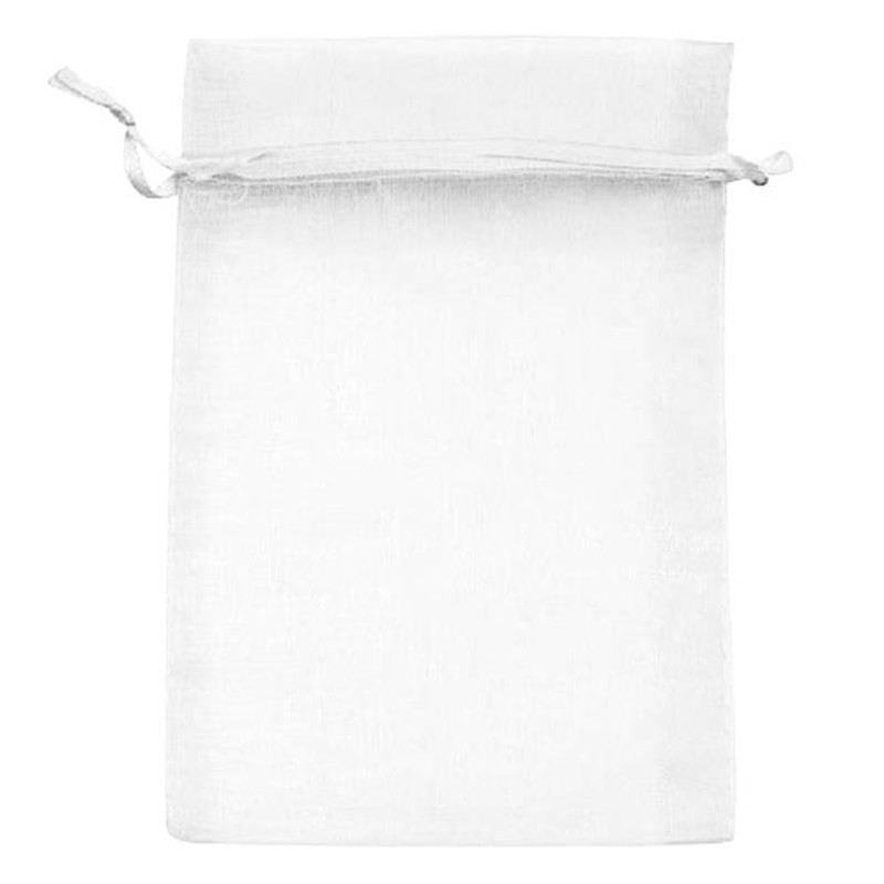 100pcs/lot 10x13cm Nice Jewelry Packaging Bags Drawstring Bags White Organza Wedding Bags Pouches Christmas Gift Bag