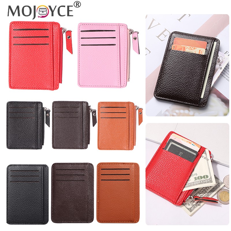 Small Wallet Wallet Casual Leather Card Holder Men PU Litchee Style Vintage Card Holder Women Solid Color Small Wallets