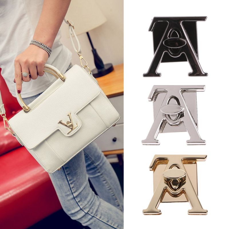 New V Shape Clasp Turn Lock Twist Metal Hardware Locks DIY Handbag Bag Purse Locks Bag Accessories