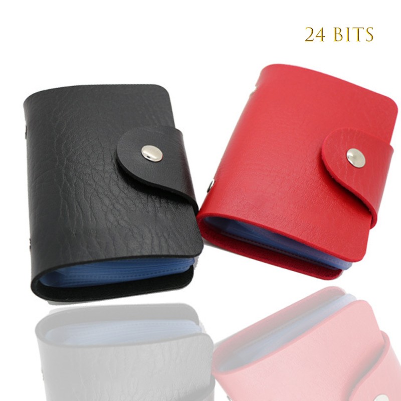 Fashion PU Leather 24 Bit ID Card Holder Multifunctional Business Bank Card Case Men Women Credit Passport RFID Wallet Bag Wallet