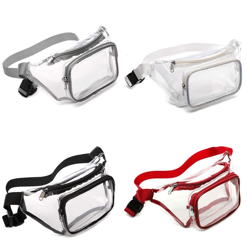 Women Transparent Waist Fanny Pack Belt Bag Travel Hip Bum Wallet Small Chest Phone Pouch