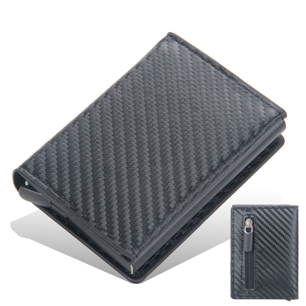 Smart Wallet Men RFID Aluminum Alloy Smart Wallet Pop Up Fashion Wallet Credit Card Holder Men Small Mini Wallet Coin Purse