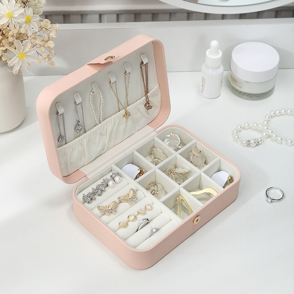 2021 Portable Jewelry Box Jewelry Organizer Display Jewelry Box Travel Boxes PU Leather Storage Box Jewel Holder Joyero