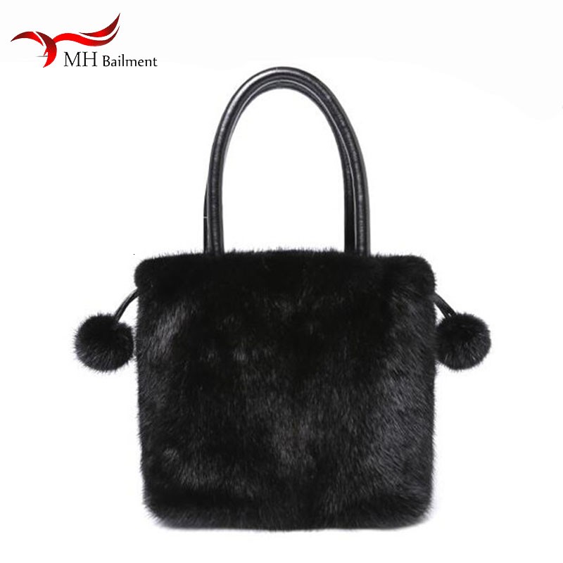 Women's Mink Bag, Drawstring Shoulder Bag, Fashionable, Built-in Pocket, 100% Autumn Winter Collection