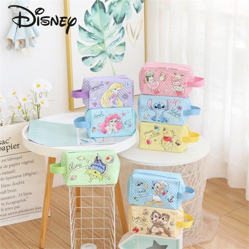 Disney cartoon large capacity women's cosmetic bag travel clutch multifunction large capacity durable PVC zipper storage bag