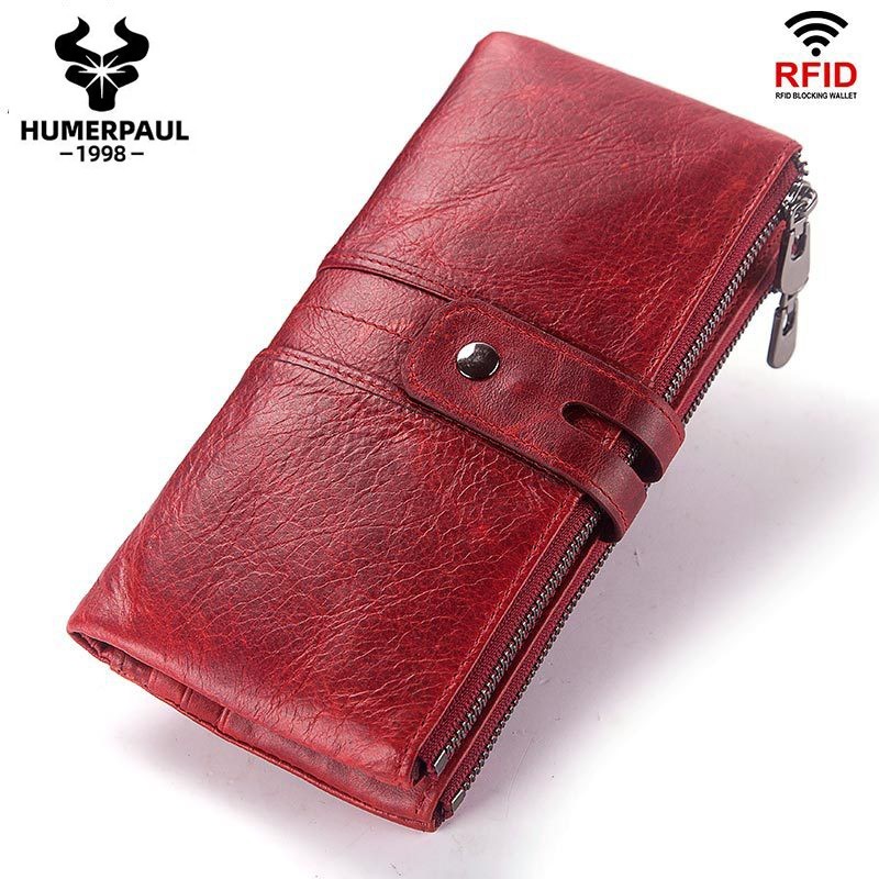 Fashion Women Leather Wallet Long Wallet Card Holder Rfid Genuine Leather 100% New Collection