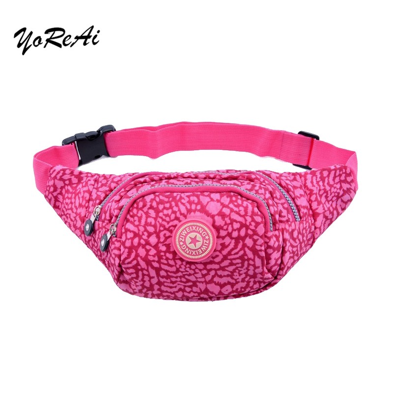 Printed Running Waist Belt Bag Belly Pouch Woman Jogging Fanny Pack Hiking Fanny Pack Morse Code Chest Bag Lady Bombagh Shoulder Bags