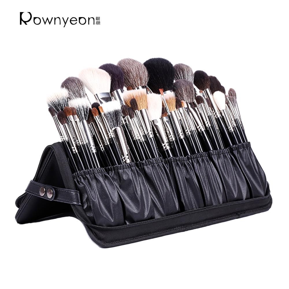 Rownyeon Makeup Brush Organizer Brush Bag Holder Professional Makeup Brush Set Organizer Black (Brushes Case Only)