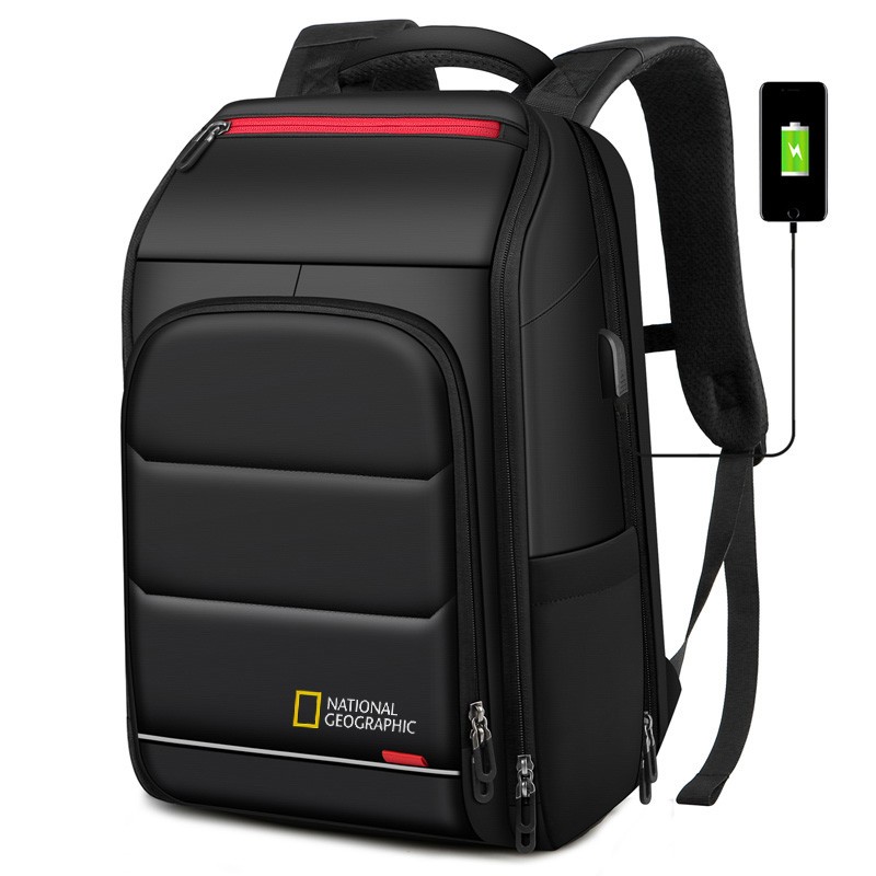 National Geographic Professional 15.6" Laptop Backpack Waterproof School Bags USB USB Business Travel Bag Mochila