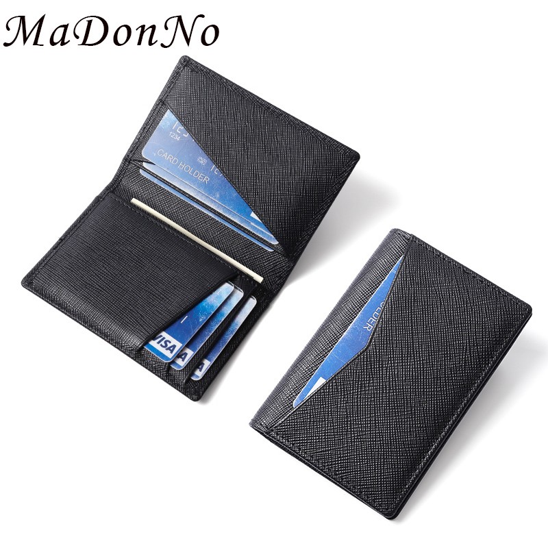 Rfid Genuine Leather Bank Credit Card Holder Protector Macsafe Card Wallet Card Holder Slim Case Wallet For Man Port Cart