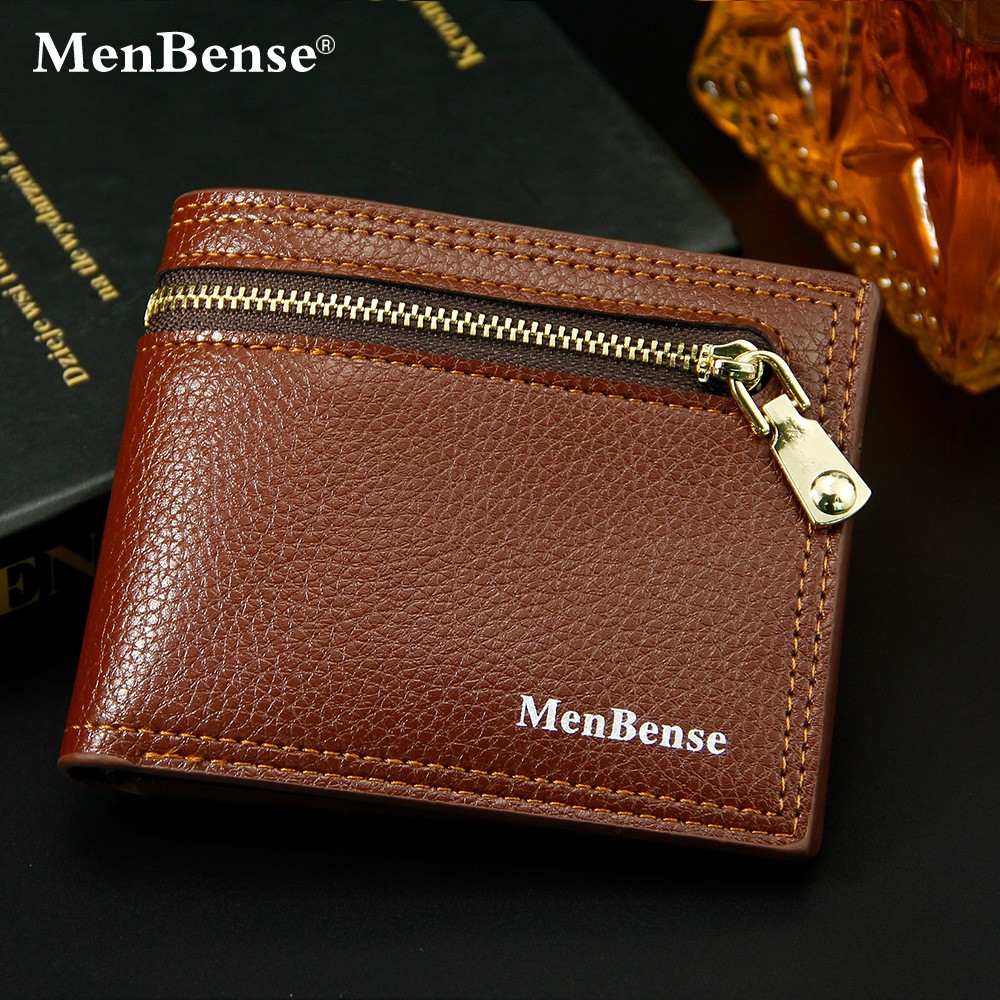 2022 Casual Men Wallets Short Card Holder Photo Holder Casual Style Male Wallets Luxury Men Purses PU Leather Wallet for Men