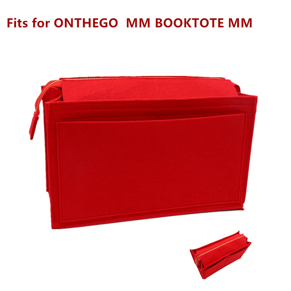 onthego fits mm books mm felt cloth insert handbag organizer makeup shaper on the go organizer portable cosmetic bags