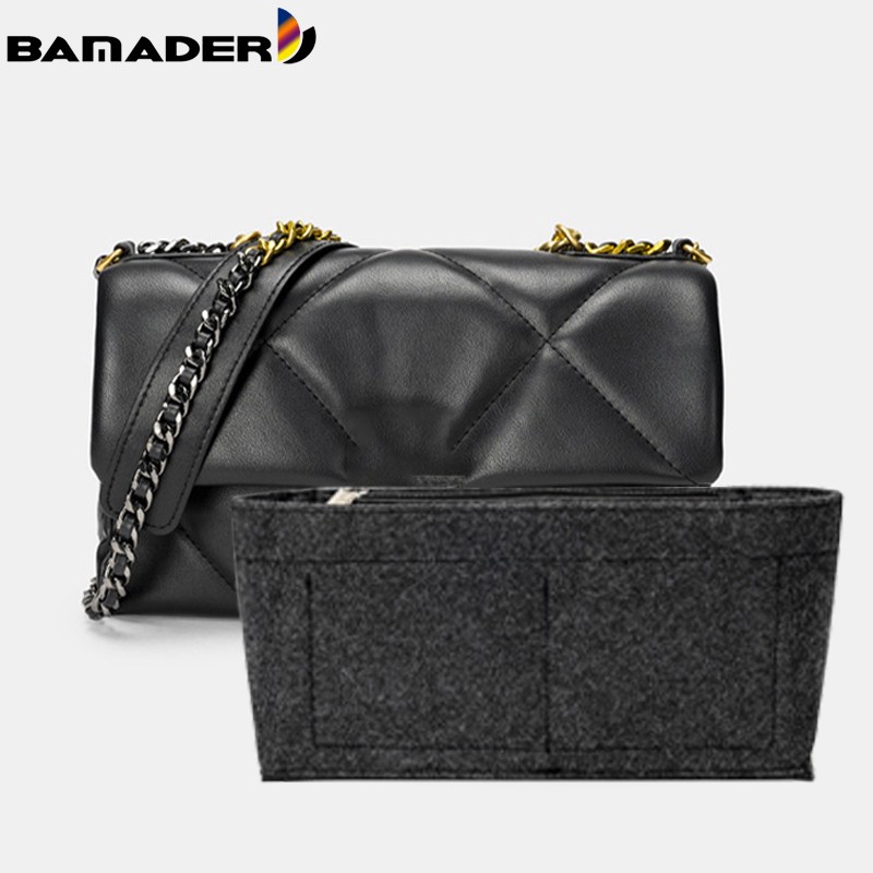 BAMADER Handbag Insert Women Makeup Organizer Felt Insert Bag Liner Travel Organizer Portable Cosmetic Bag Shaper for Neonoe