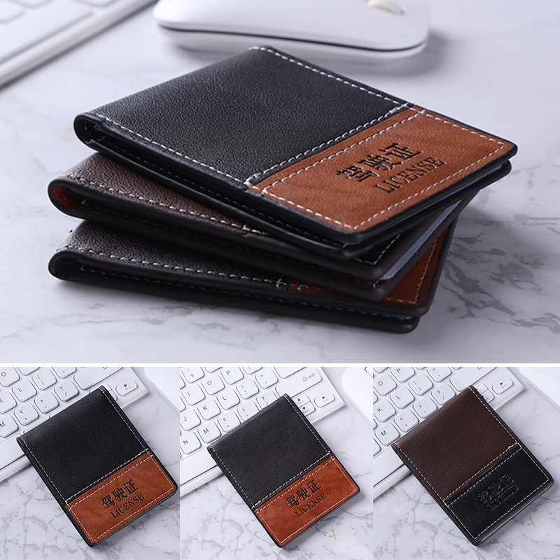 Ultra-thin Driver's License Holder PU Leather Car Cover Driving Documents Business ID Pass Certificate Folder Wallet Unisex