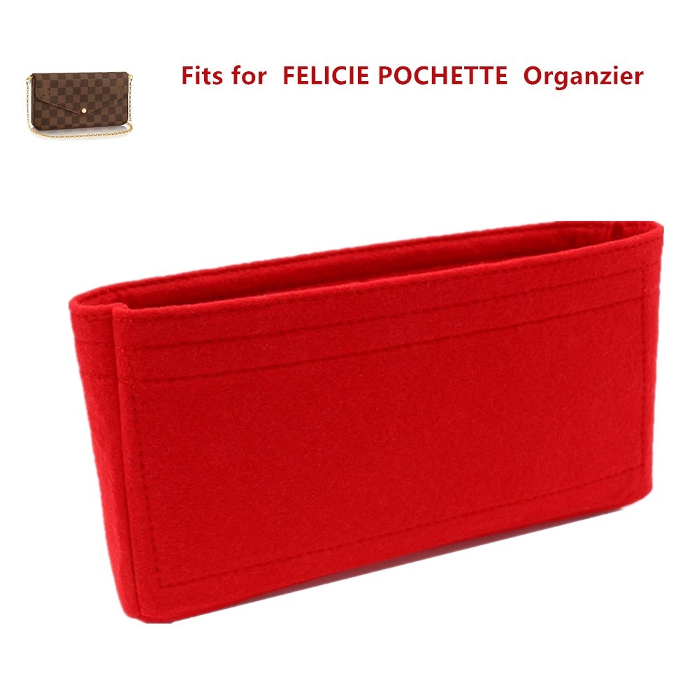 For Felicie Pochette Accessories Bag Insert Organizer Inner Purse Portable Crossbody Designer Handbag Make Up Organizer