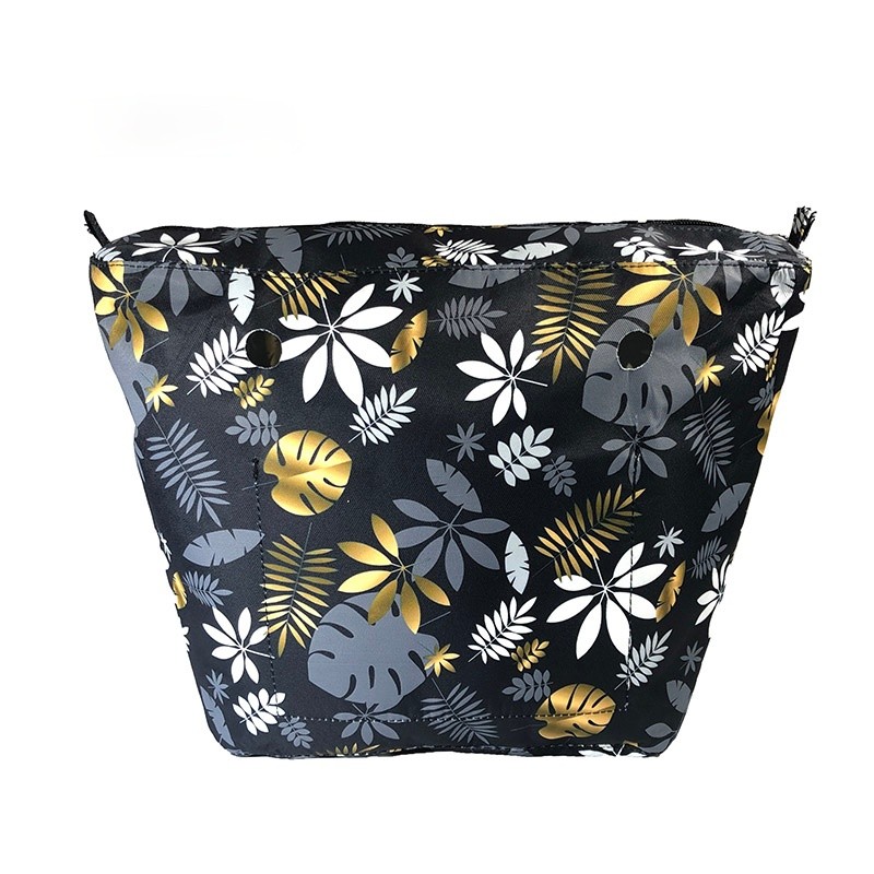 Floral trim waterproof inner insert, classic small inner pocket, handbags accessory