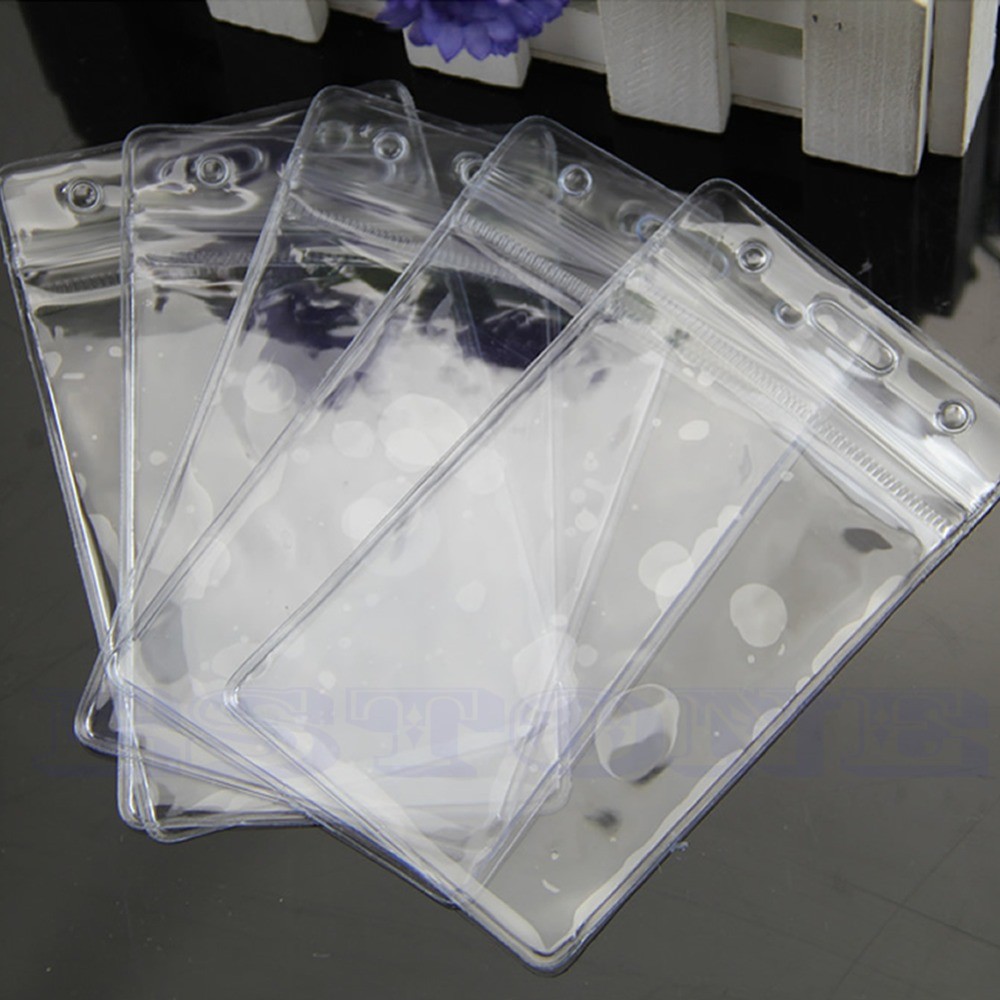 شارة PVC الشفافة الشهيرة ، حامل بطاقات مقاوم للماء مع اسم المعرض 5X