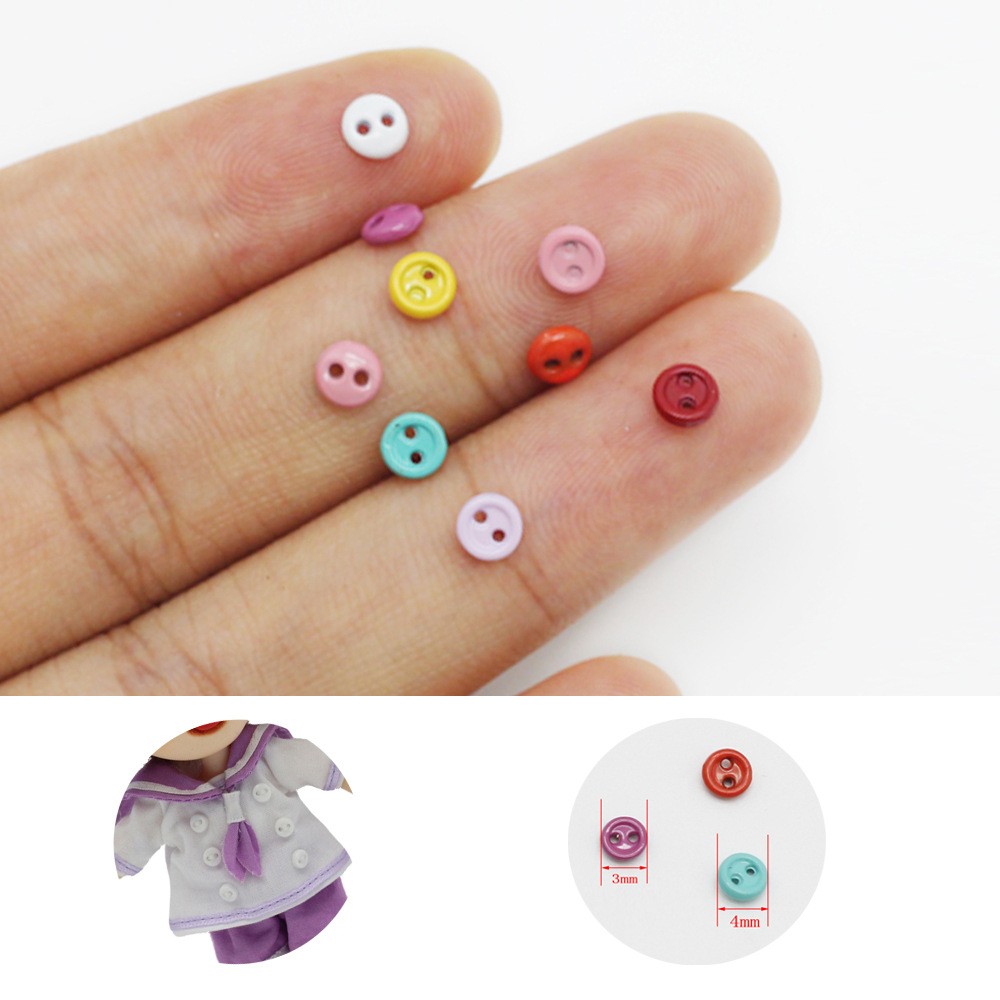 100pcs Super Mini Jelly Candy Decoration Button for Doll Coin Purse Handbag DIY