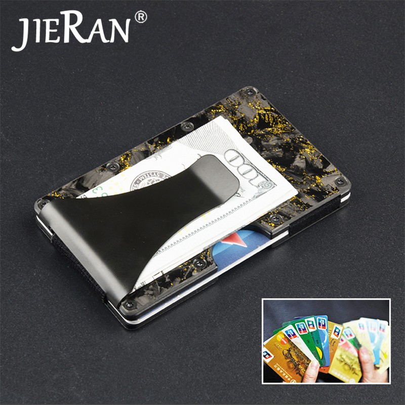 Men's Carbon Fiber Wallet Card Holder Space Design Simple Rfid Card Holder Card Holder