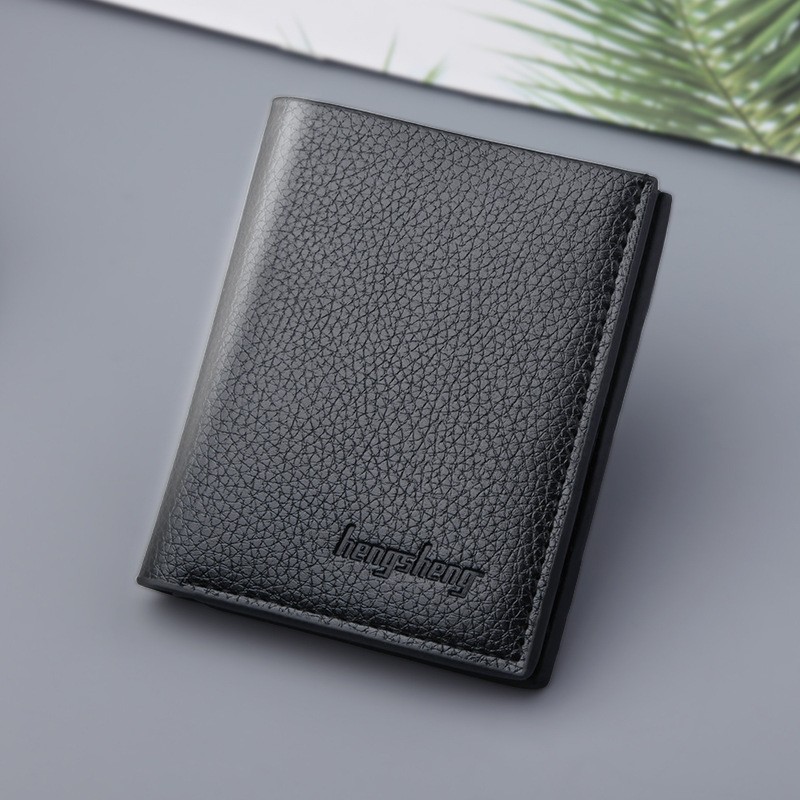 Men's Short Wallet Men Vertical Thin Wallet USD Driver's License Wallet Small Wallet