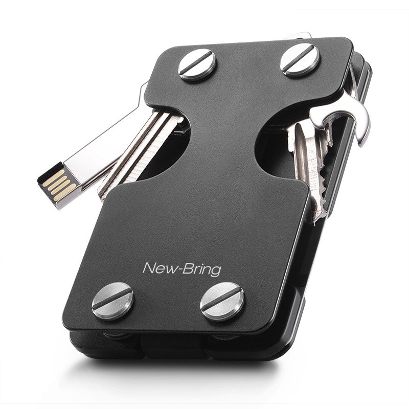 Newring Key Case Money Clip Metal Wallet ID Card Holder Money Holder With Bottle Opener Anti-theft Multifunction Card Wallet