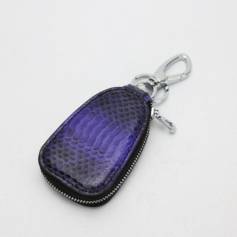 Customized Genuine Snake Leather Car Key Wallet Holder Men Luxury Car Key Ring Unisex Key Holder for Car