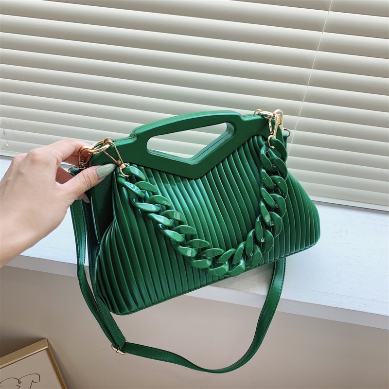 Top Brand Triangle Handbag Designer Pleated Shoulder Bag For Women Small Handbags High Quality Crossbody Bag Satchels Hobo Bags