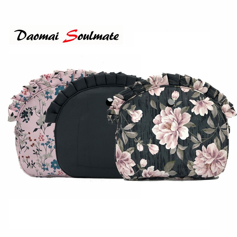 Colorful Print Canvas Fabric Floral Border Insert Organizer Lining Inner Pocket Liner For Omoon Light Obag O Moon Baby O Bag