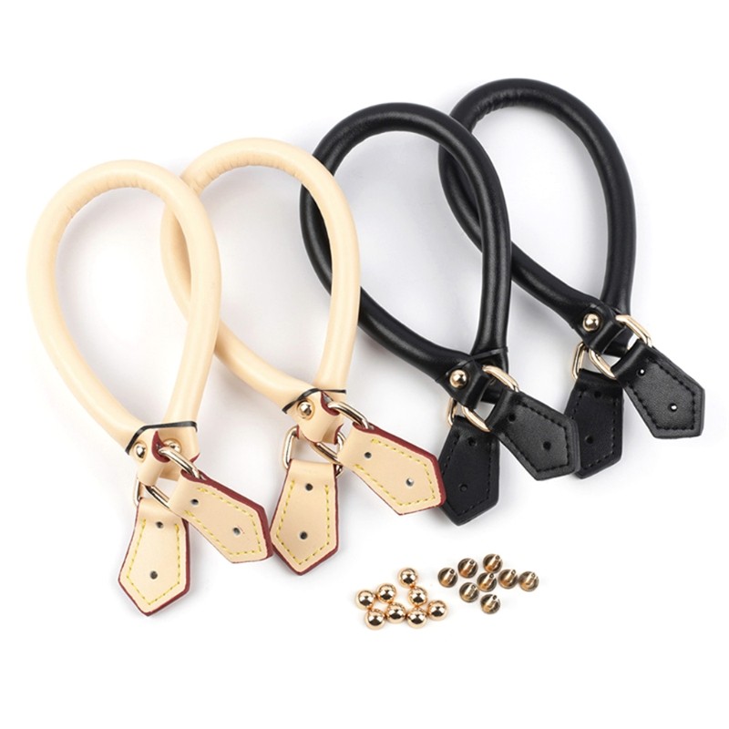 2pcs 40cm PU Leather Bag Handles Purses Straps Handbags Shoulder Bag Strap DIY Bags Replacement Making Supplies Accessories