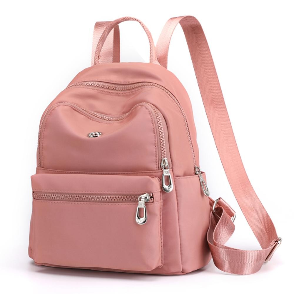 2021 New Designer Nylon Backpack Teenagers Students Solid Color Mochila High School Bag Women Travel Bag Girls Shoulder Bag