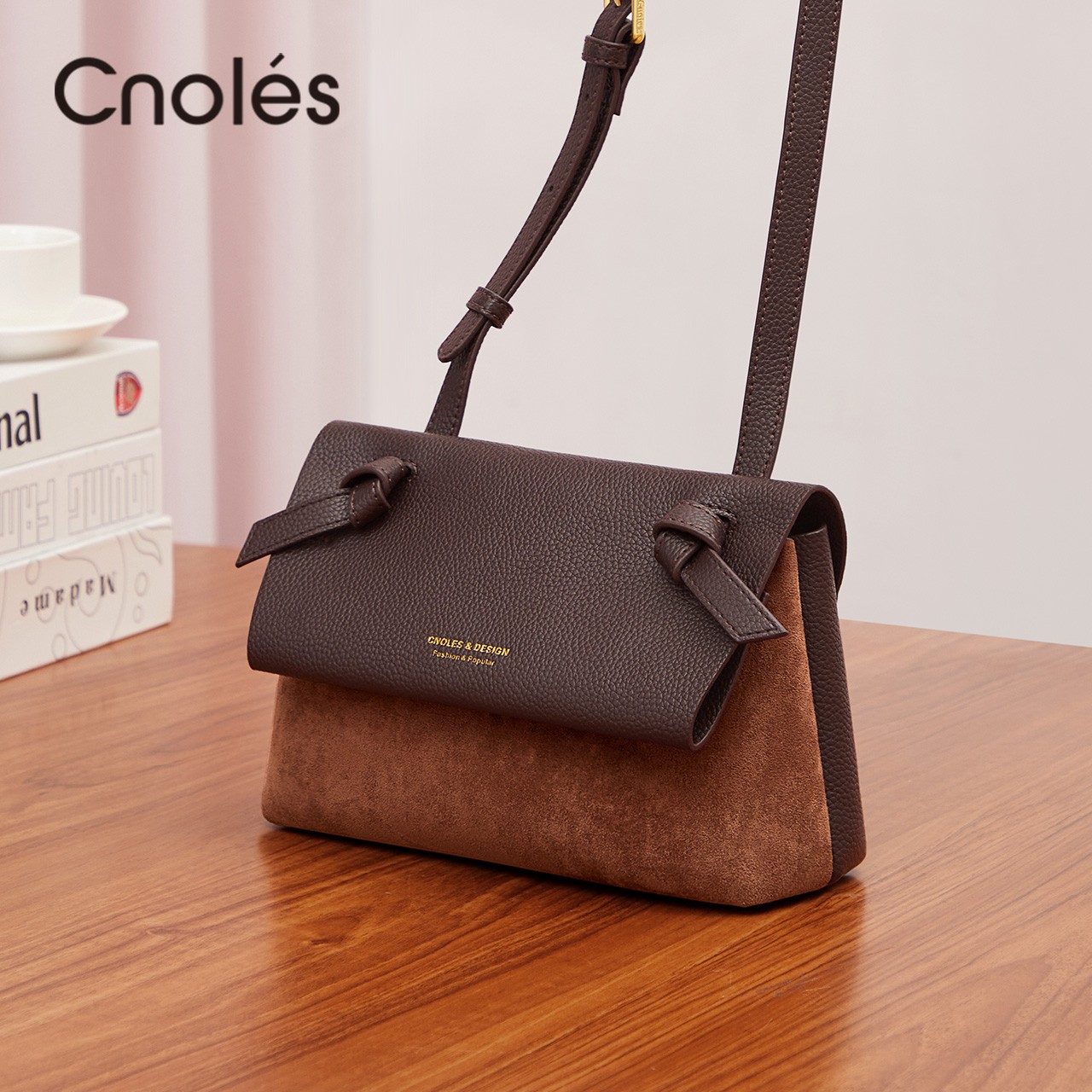 Cnoles Mobile Phone Small Crossbody Bags For Women Shoulder Bag Messenger Bag Ladies Designer Brand Bags Fan Shaped Hardware