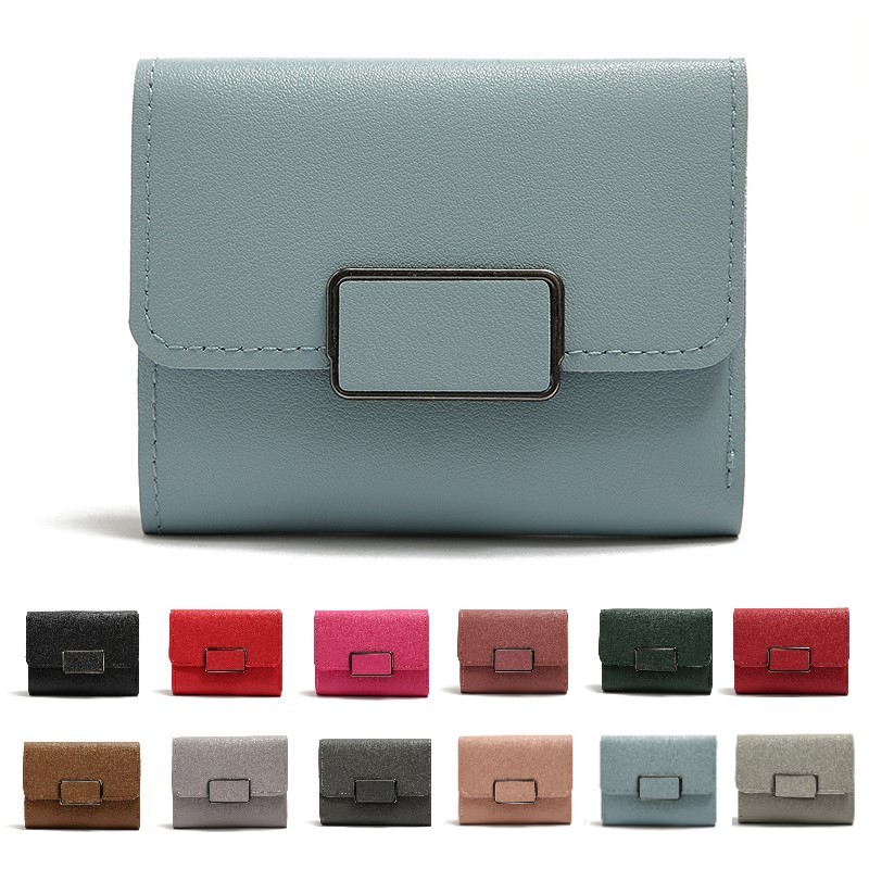 New Arrival Luxury Designer Korean Style Short Small Women Leather Wallet Card Holder Small Purse Female Bag 2022 Fashion