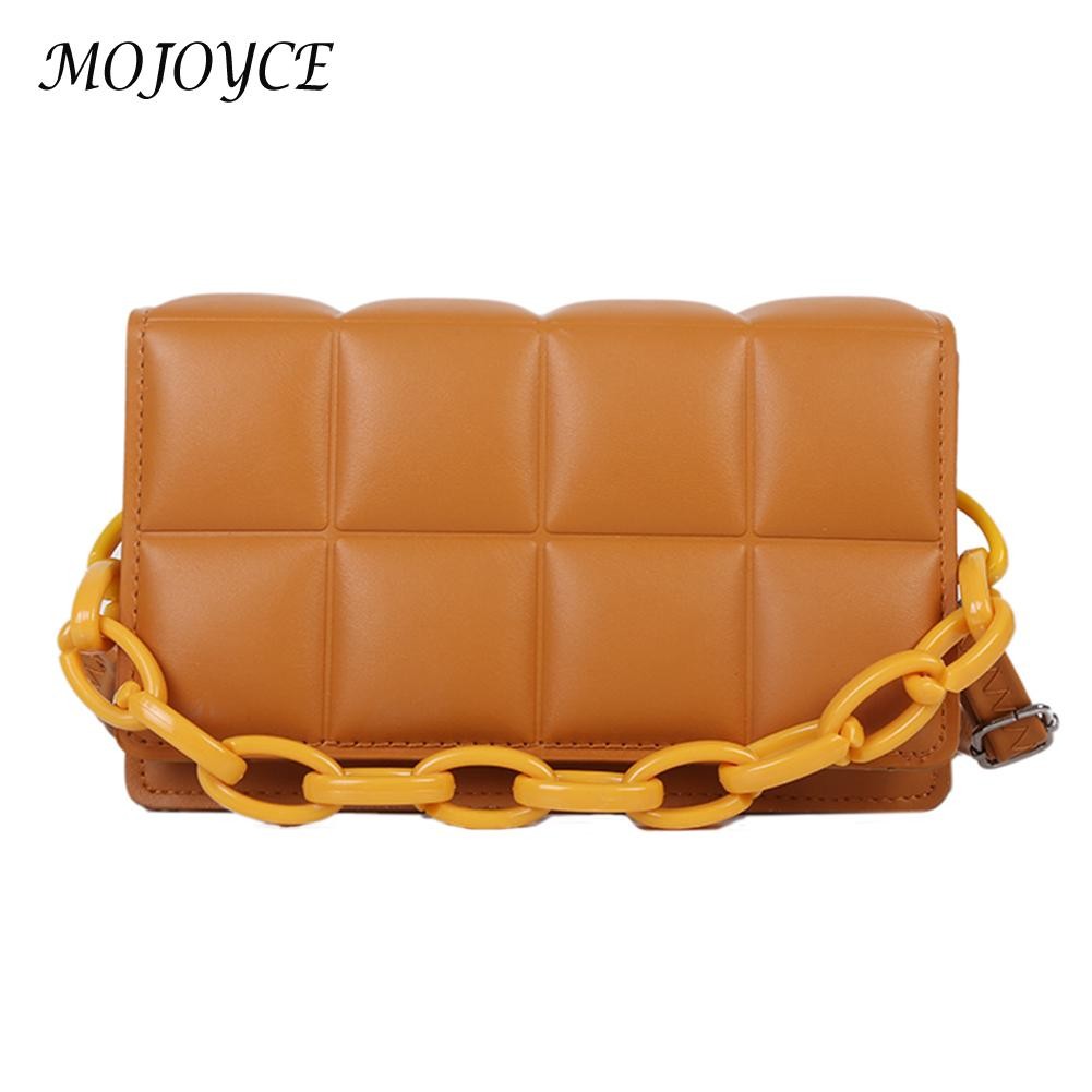 Women Shoulder Bags Fashion PU Leather Underarm Bags Pure Color All-Match Lattice Style Shopping Bags Designer Clutch