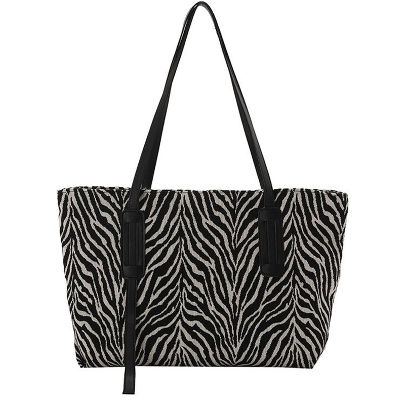 2022 Fashion Women Handbag Tote Bag Large Large Capacity Zebra Print Fror Shopping Bag Female Casual Shoulder Crossbody Bags