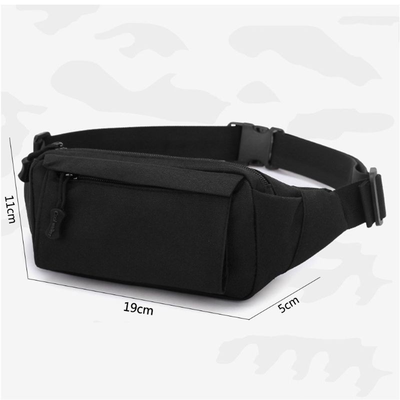 Men Fanny Pack Chest Shoulder Bag with 3 Pockets Nylon Unitary Waist Bag