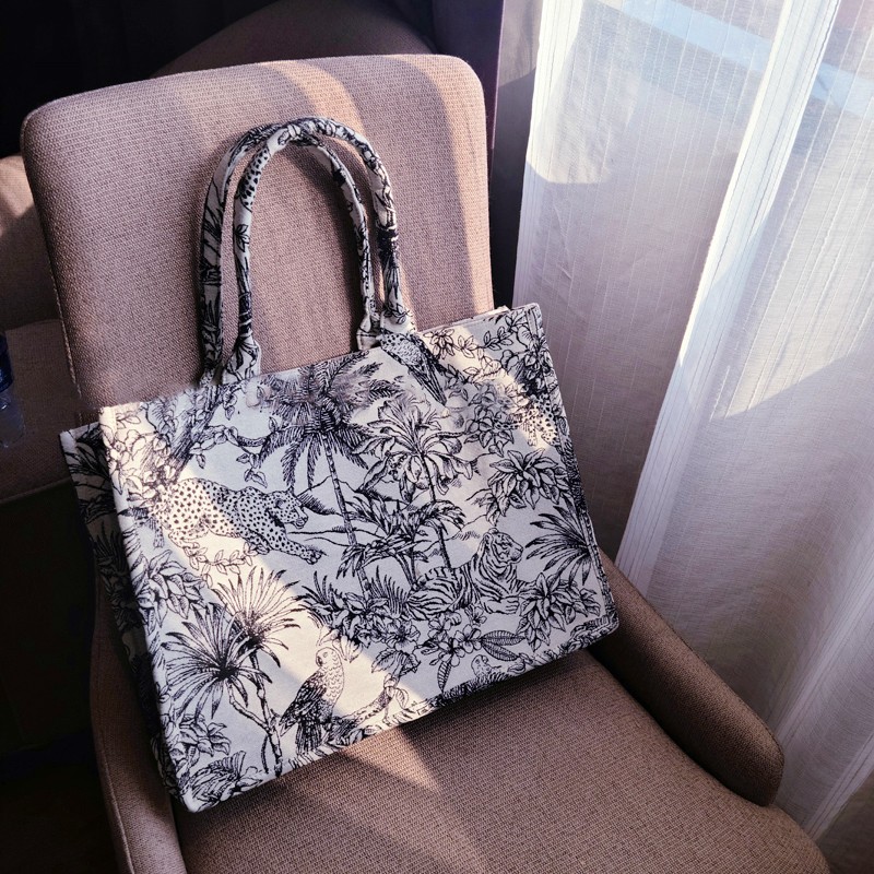 2022 women luxury shoulder bag designer handbag fashion girls jacquard embroidery female shopper canvas brand designer tote bags