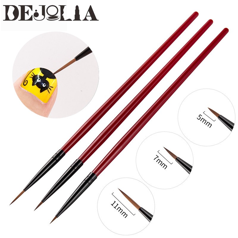 3pcs Nail Art Liner Brush Set Nails Painting Pen Drawing Pencil Nail Gel Nail Polish Lines Brushes Design Manicure Tools