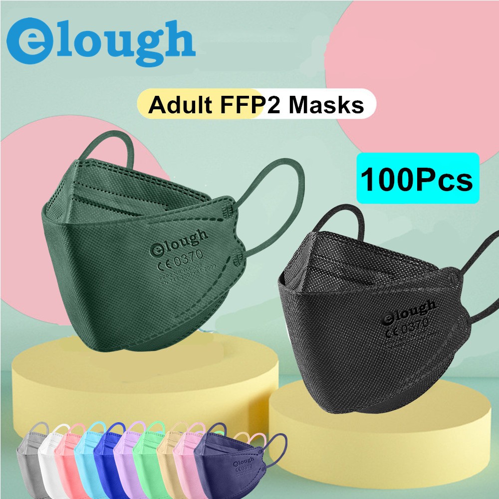 Elough FFP2 Mascarillas Colores Masks 4 Ply Fish Protection ffp2mascarillas Adult Masks FP2 FFP3 FFP 2 Certified Masks